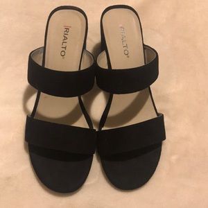 Slip on block heel sandal